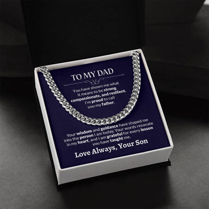 To My Dad | I'm proud To Call You My Father - Cuban Link Chain